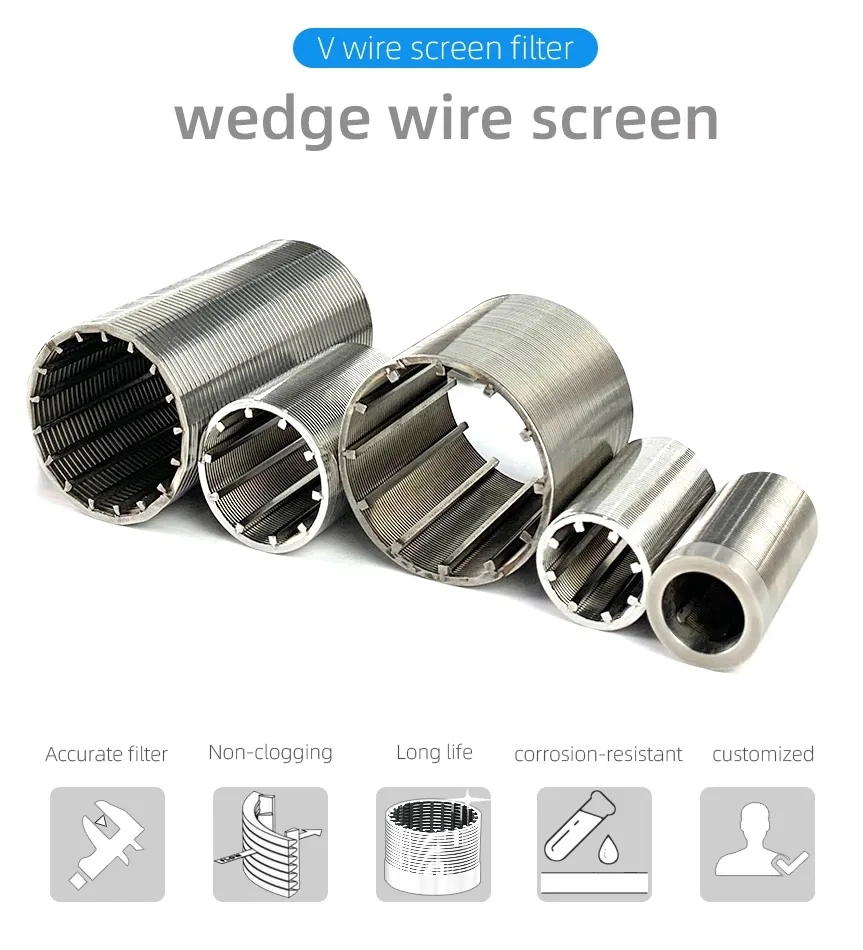 Continuous Slot 8-5/8" Water Well Drilling Wire Wrapped Screens